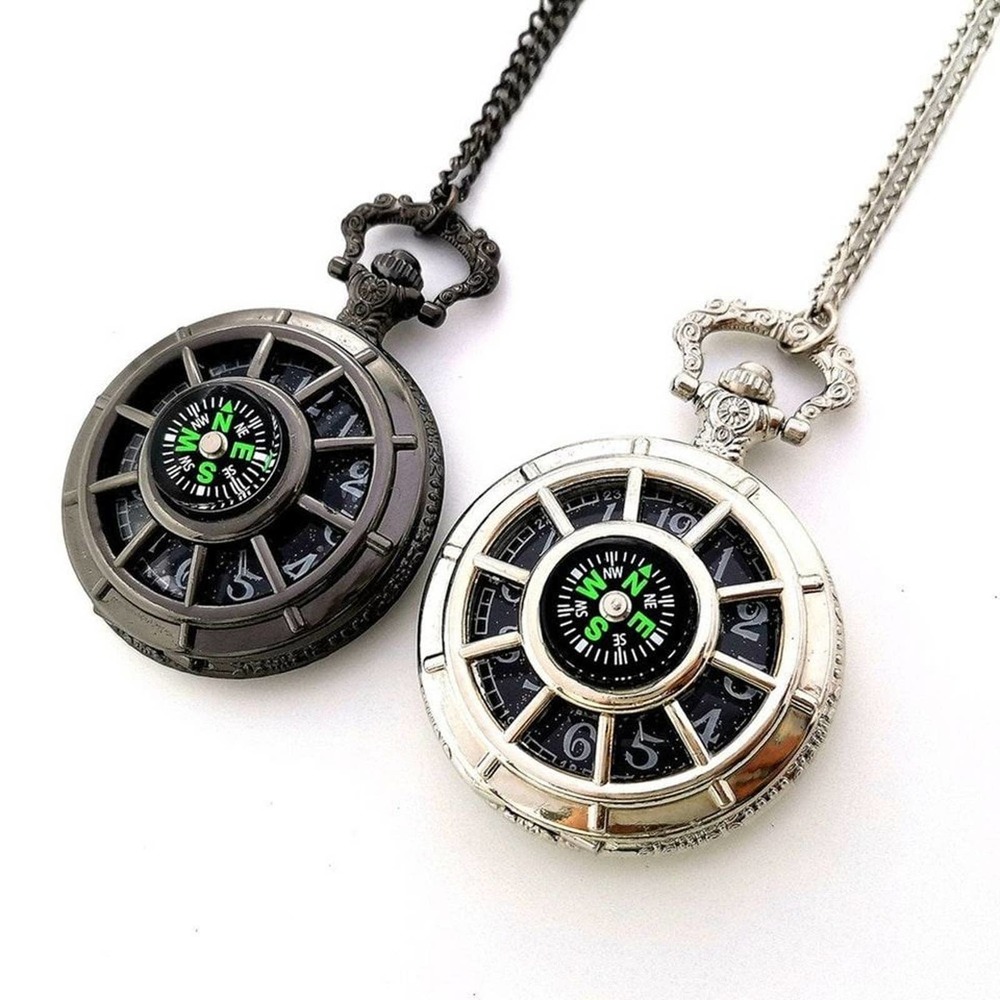 Starry Sky Compass NEW Pocket Watch  Gift for Camping Scout Steampunk Night - Picture 4 of 4